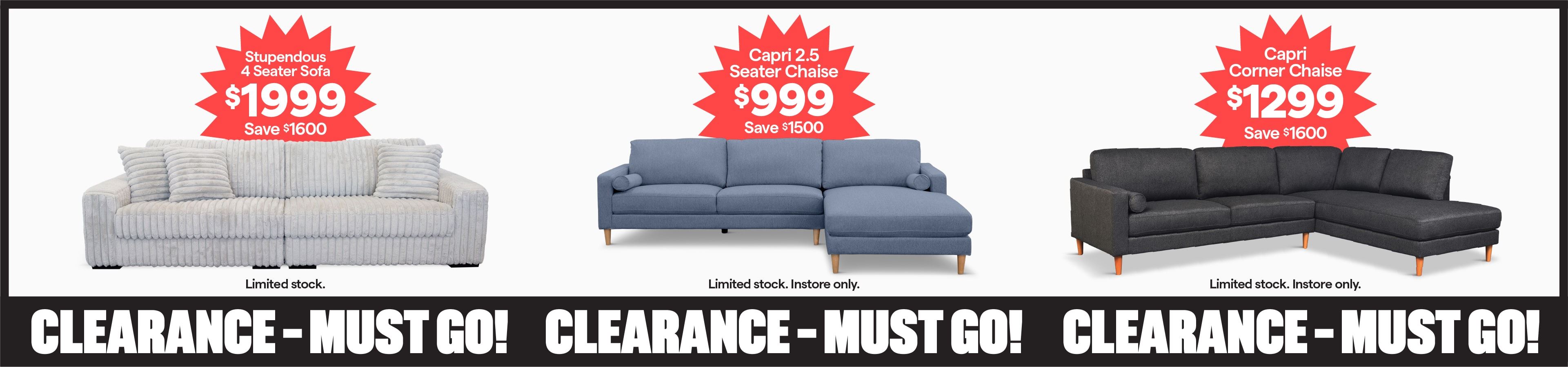Clearance! Must go!