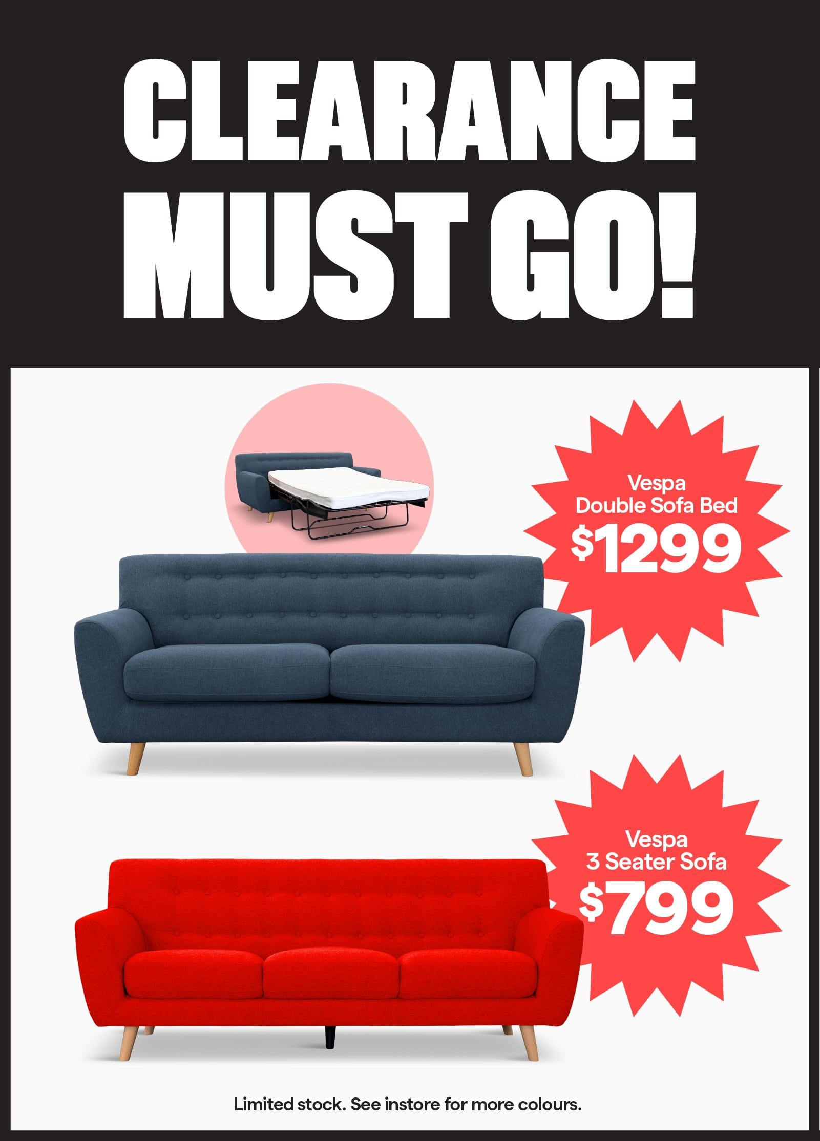 Clearance! Must go! 